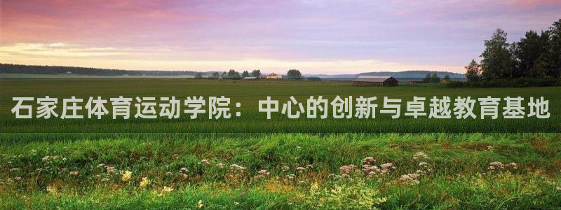 探球体育比分：石家庄体育运动学院：中心的创新与卓越教育基地
